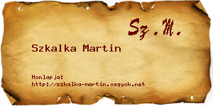 Szkalka Martin névjegykártya